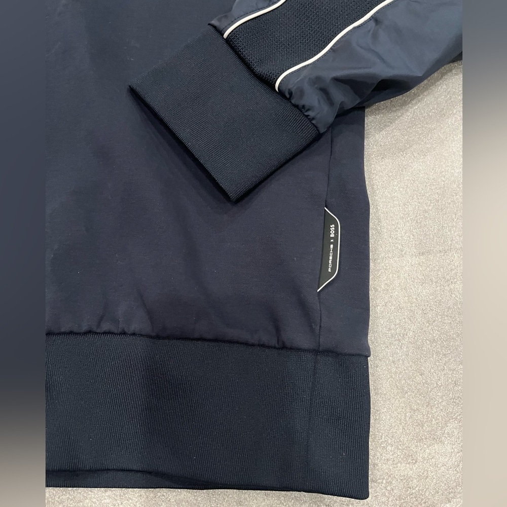 [L/XL]BOSS Porsche Edition Navy Hoodie Water Repellent Flaw - Picture 4 of 13